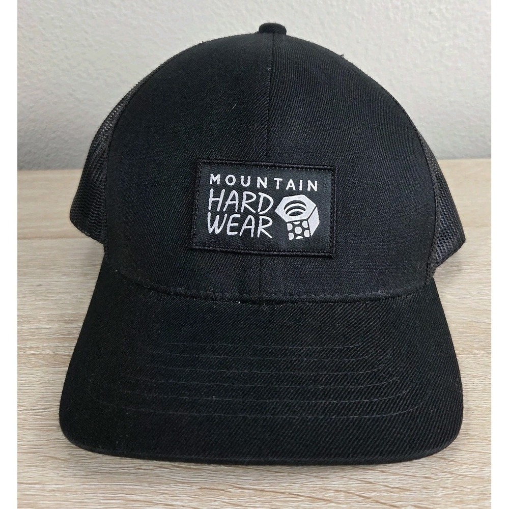 Mountain Hardwear Black Trucker Hat Snapback Mesh Outdoor Hiking Cap One Size